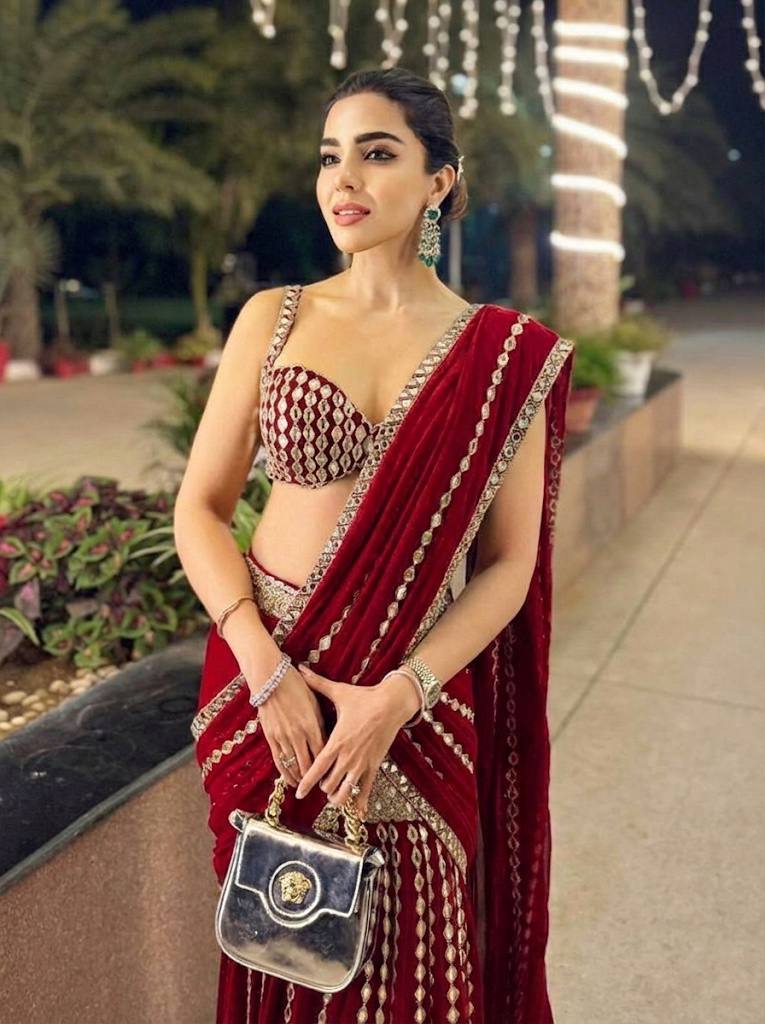 Festive Wear Mirror Work Ready-to-Wear Lehenga Saree for Women | Ready To Wear Saree For Wedding