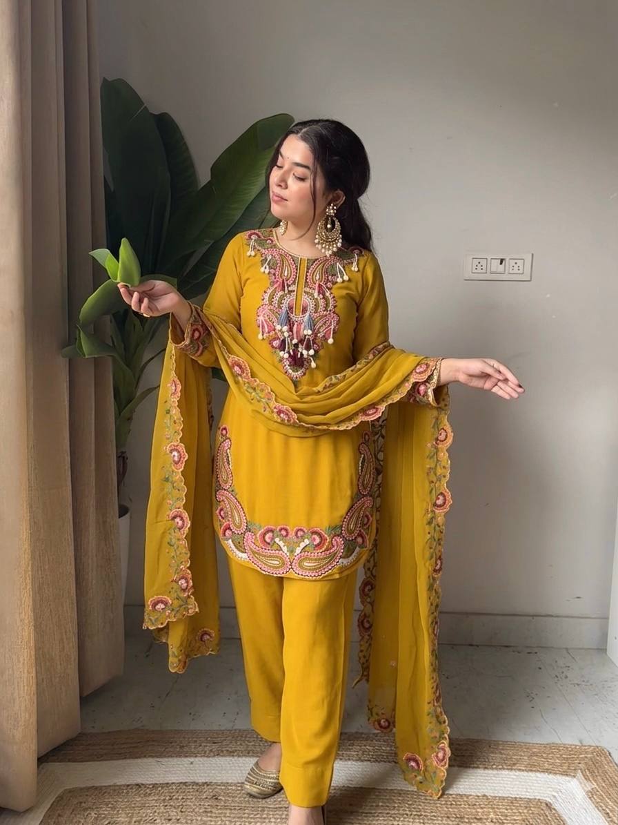 Festive Wear Farshi Palazzo Suit Set with Dupatta Set for Women