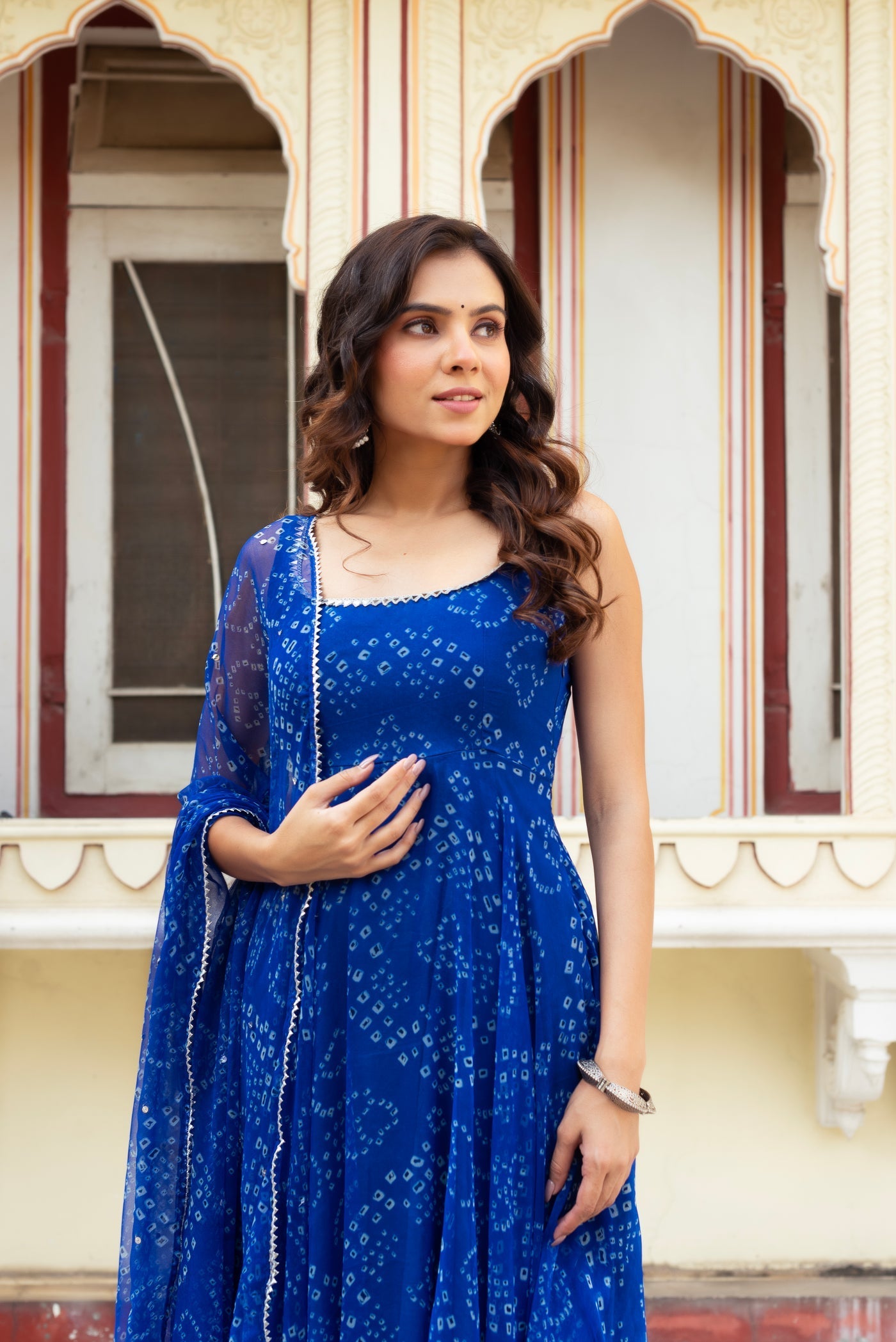 Party Wear Royal Blue Anarkali Suit Set with Dupatta | Traditional Dress For Women
