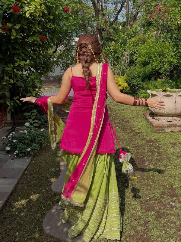 Festive Wear Mirror Work Kurta Lehenga Set for Women | Wedding, Mehndi & Festive Wear