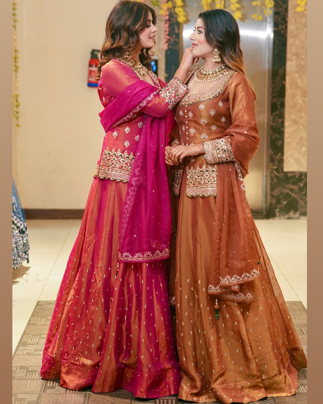 Wedding Ready To Wear Jacket-Style Stitched Lehenga for Women with Organza Dupatta