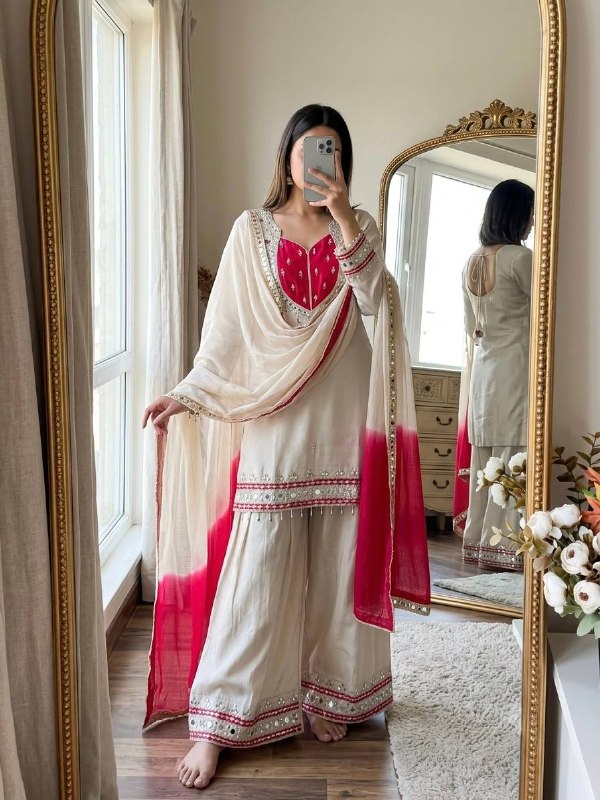 Mustard Yellow Festive Sharara Suit Set with Dupatta for Women