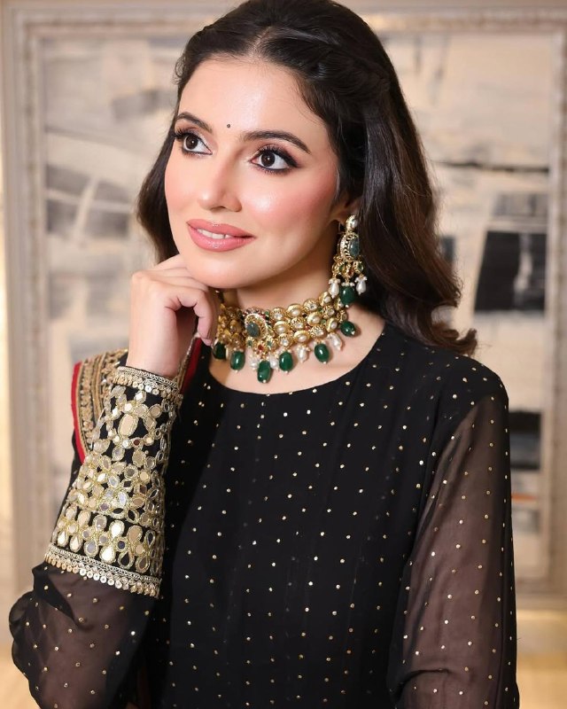 Noir Black Zari & Sequin Embroidered Anarkali Suit Set with Dupatta
