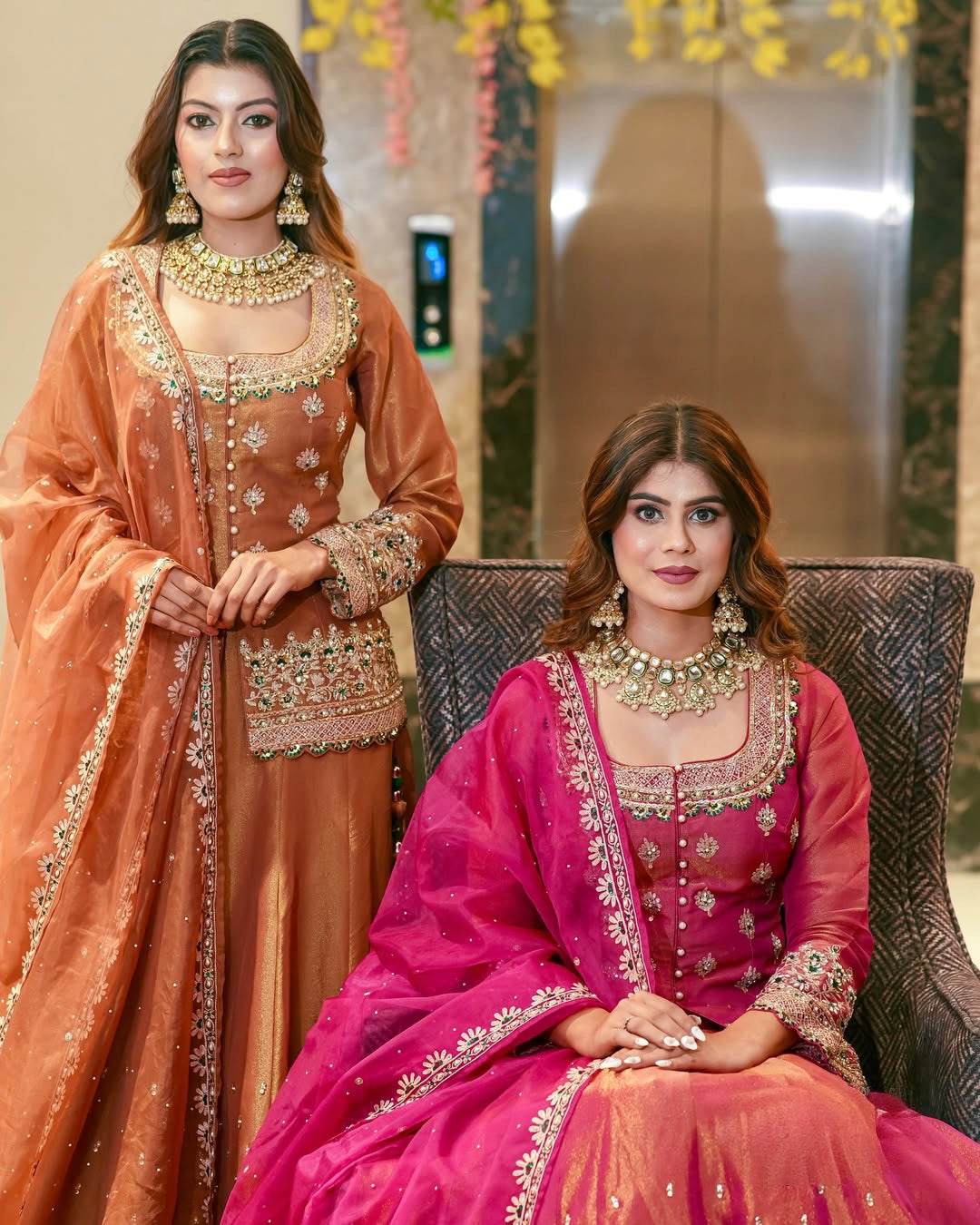 Wedding Ready To Wear Jacket-Style Stitched Lehenga for Women with Organza Dupatta