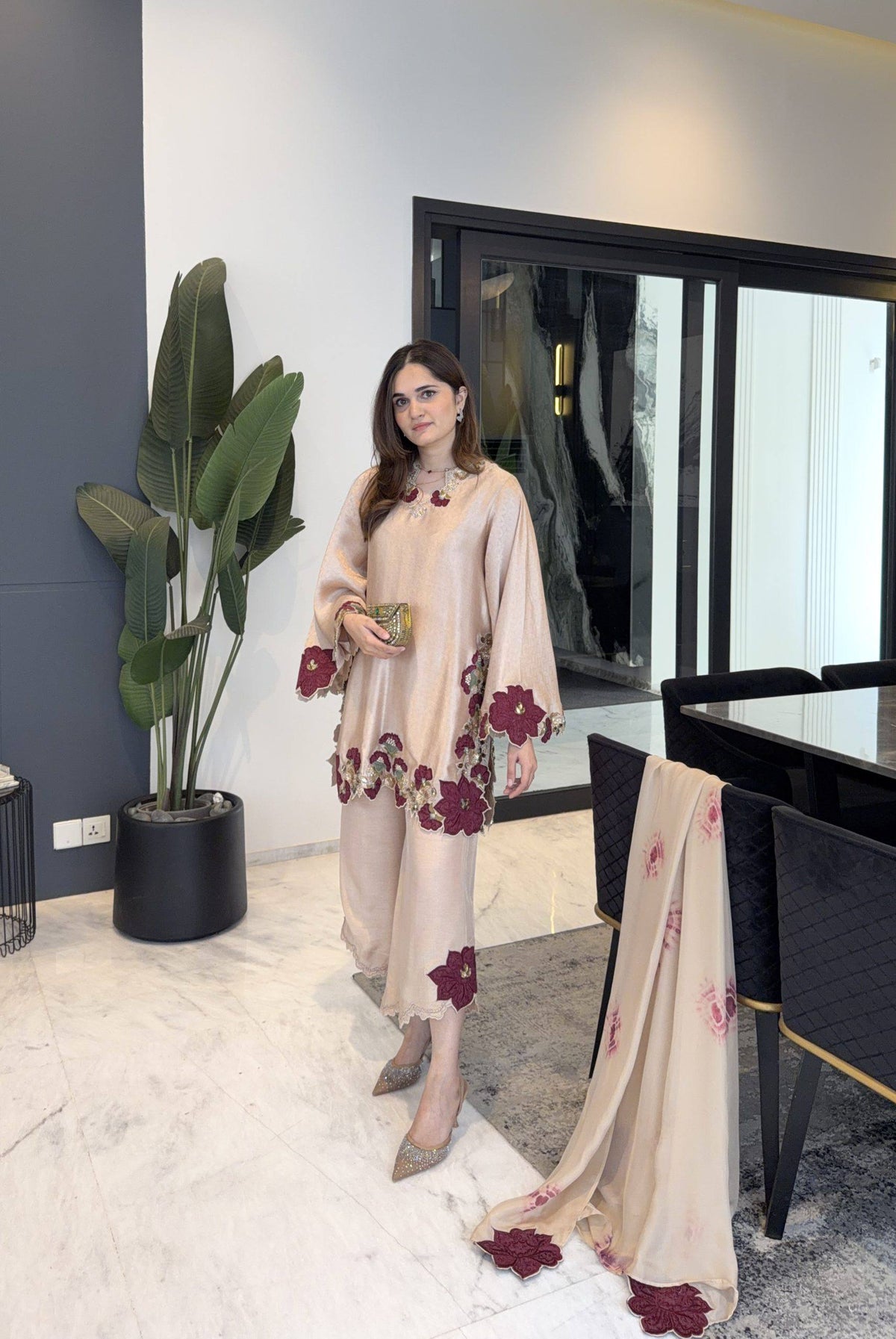 Festive Wear Farshi Salwar Suit Set with Dupatta for Women