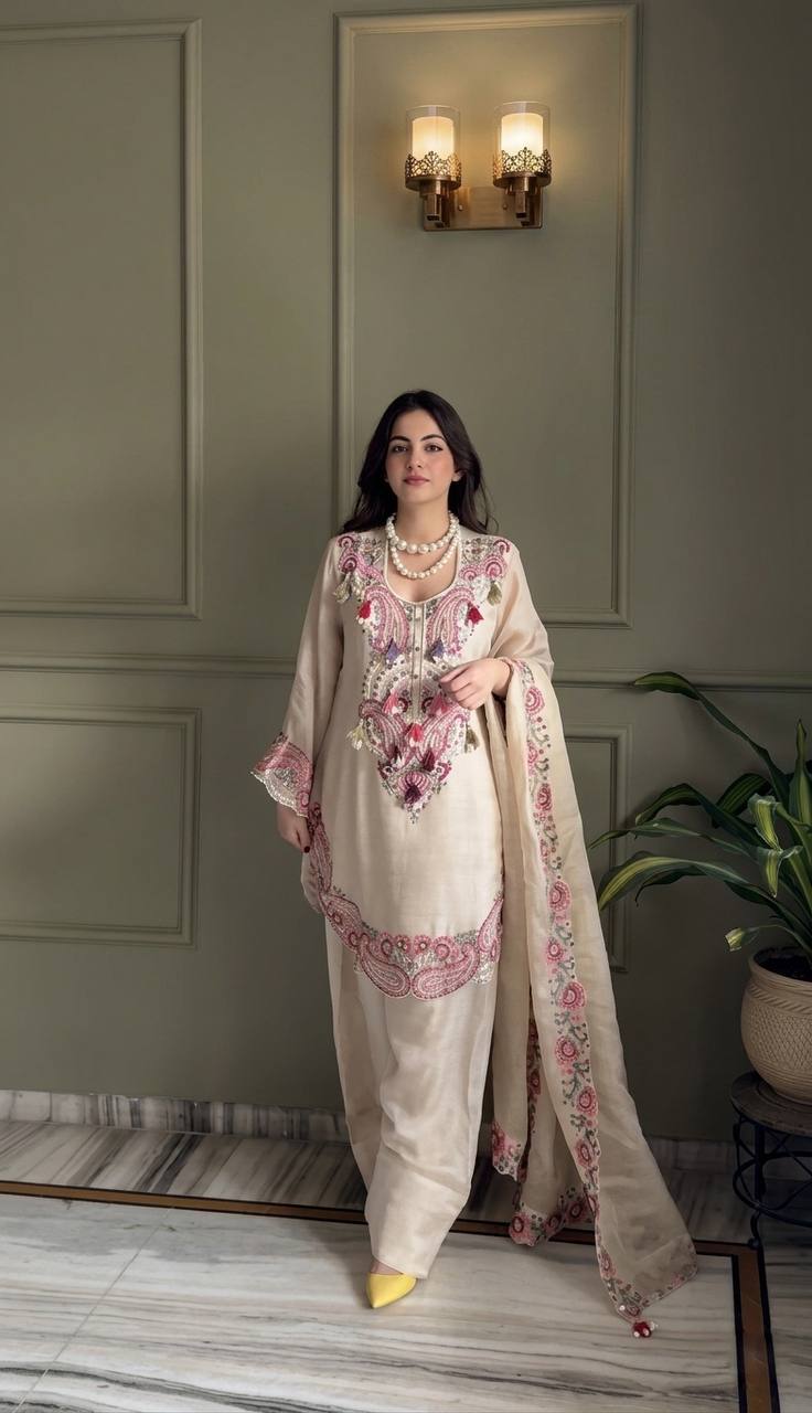 Festive Wear Farshi Palazzo Suit Set with Dupatta Set for Women