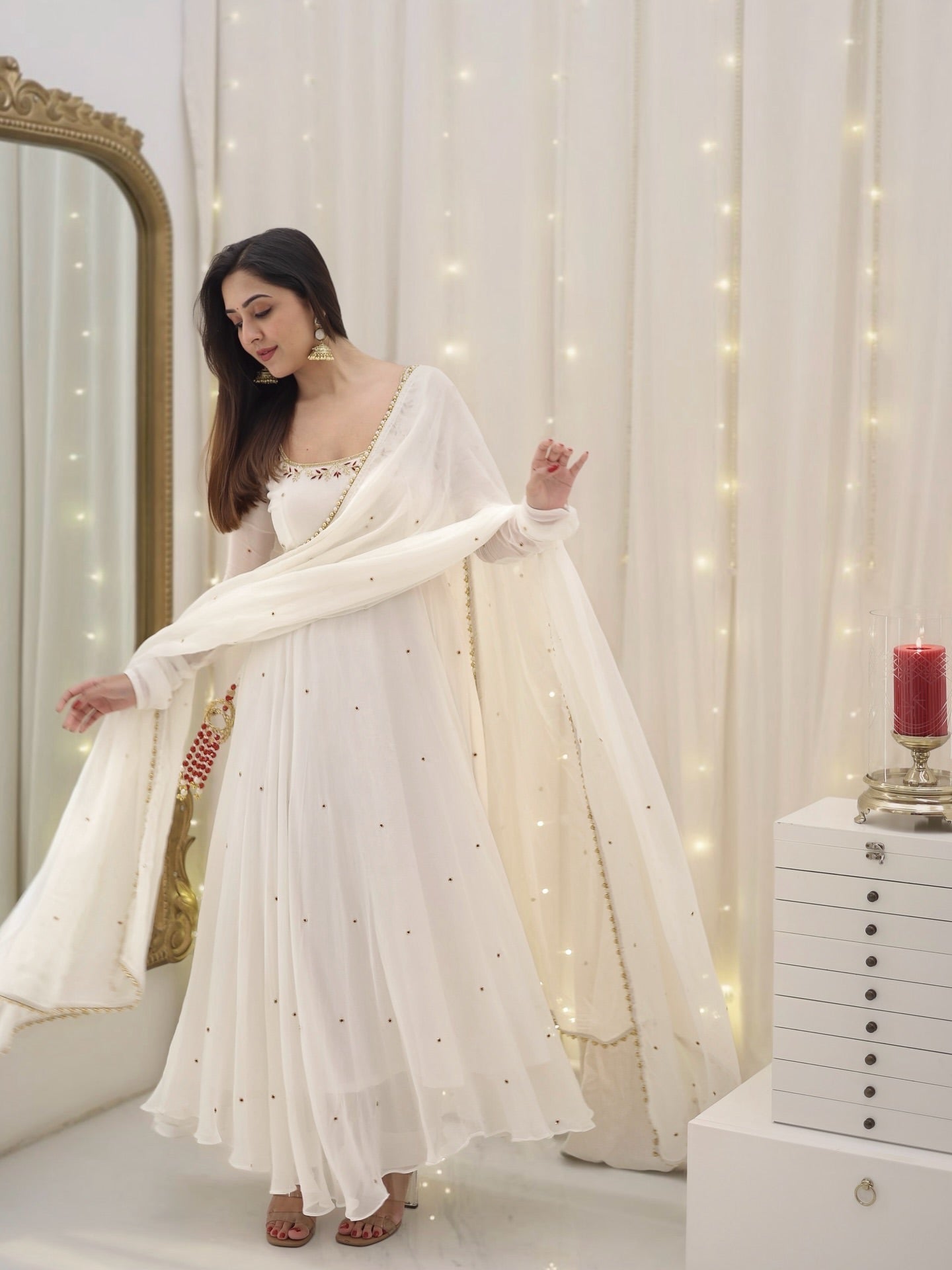 Apsara Anarkali Hand-work Embellished Suits set