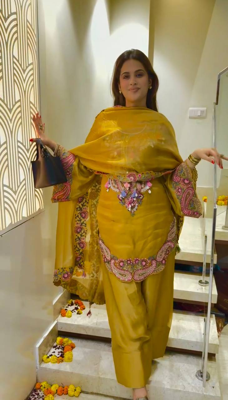Festive Wear Farshi Palazzo Suit Set with Dupatta Set for Women