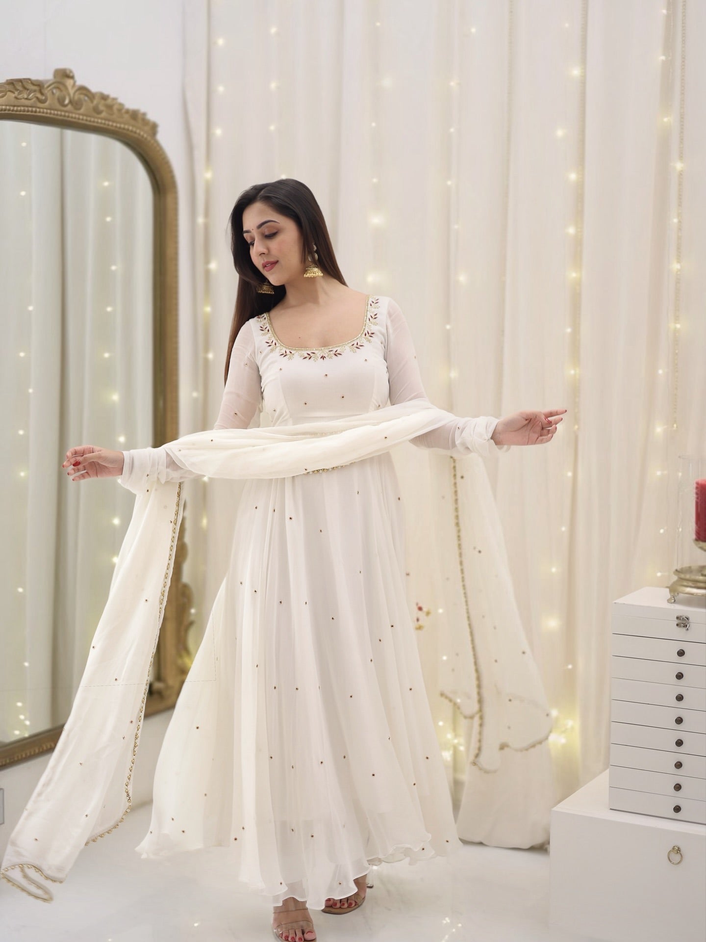 Apsara Anarkali Hand-work Embellished Suits set