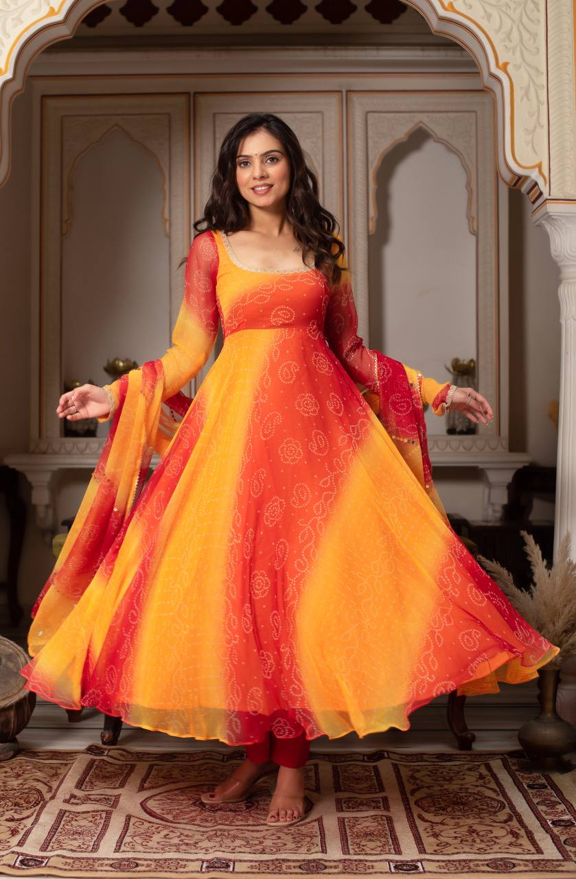 Premium Anarkali Suit Set with Dupatta & Pant – Festive & Wedding Collection