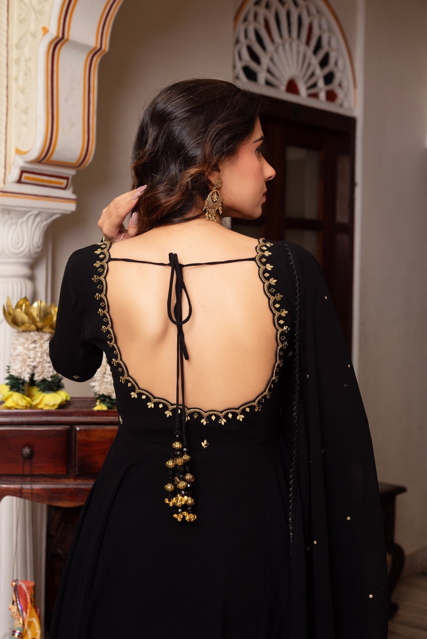 Festival Wear Black Anarkali Suit Set with Dupatta | Wedding & Reception Wear