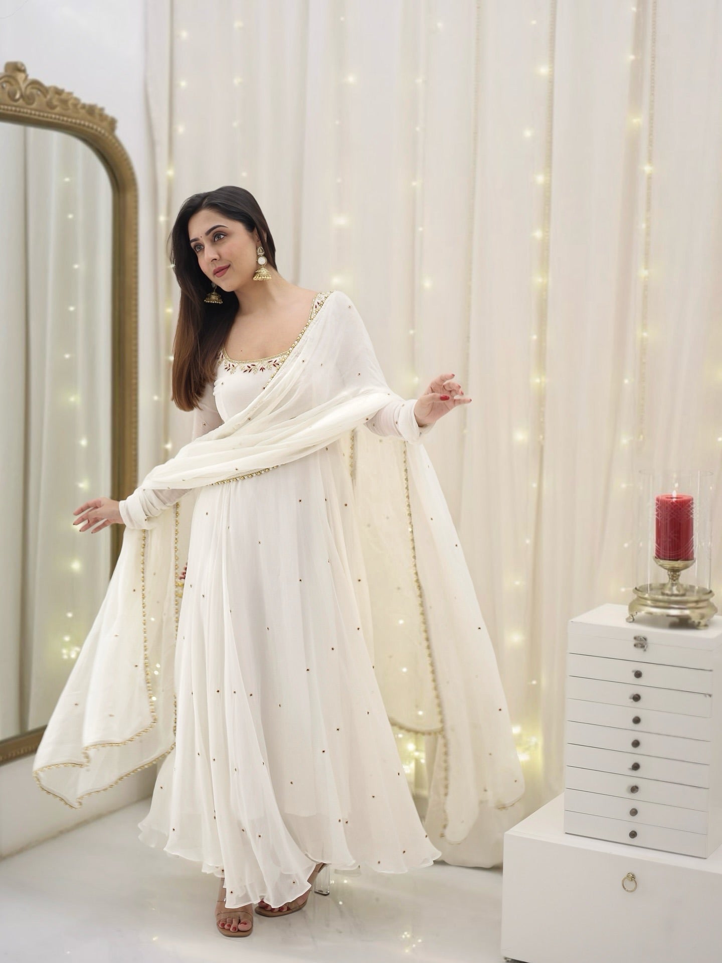 Apsara Anarkali Hand-work Embellished Suits set