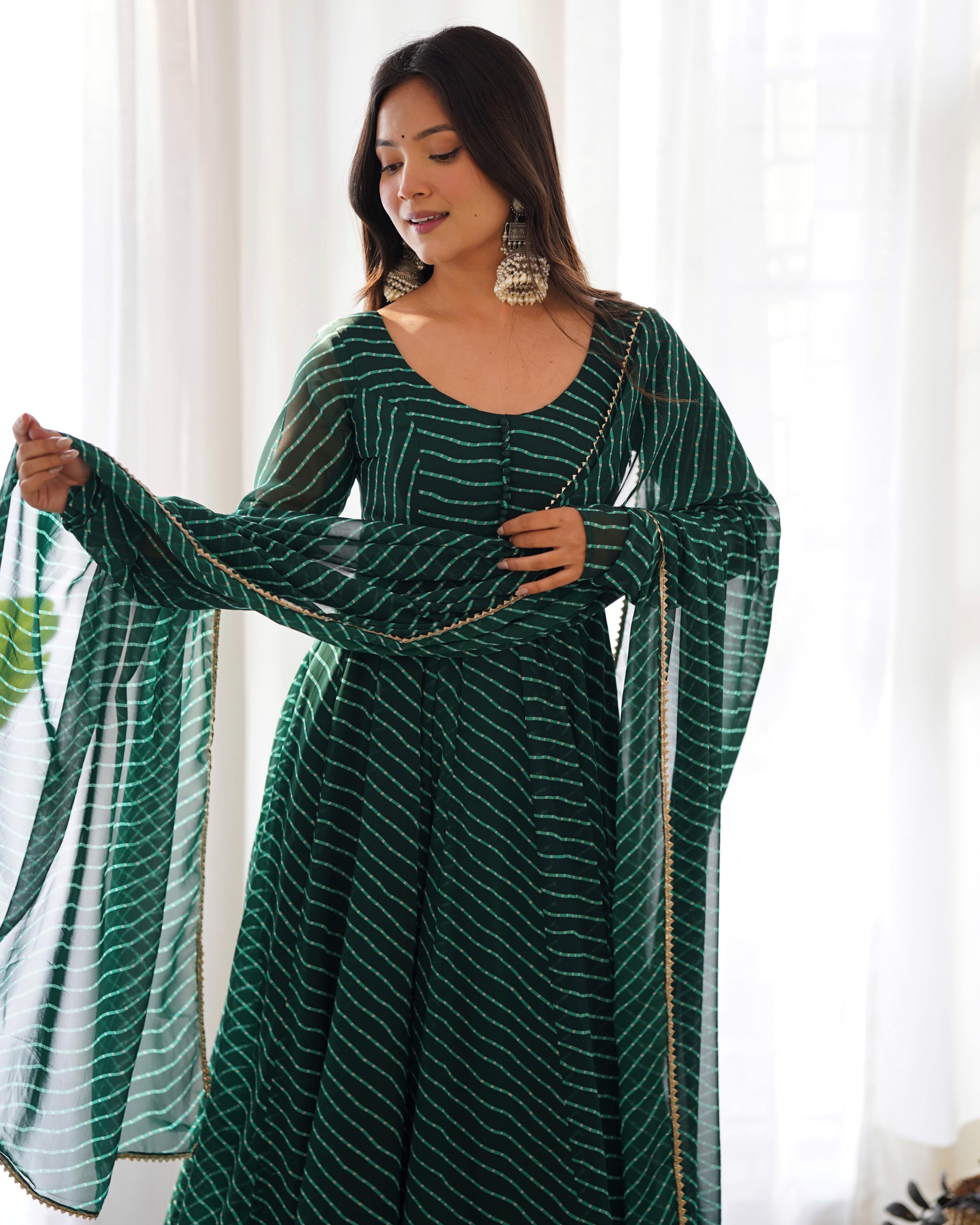 Splendid Faux Georgette Printed Fully Stitched Anarkali Pant Suit - Ethnicwish