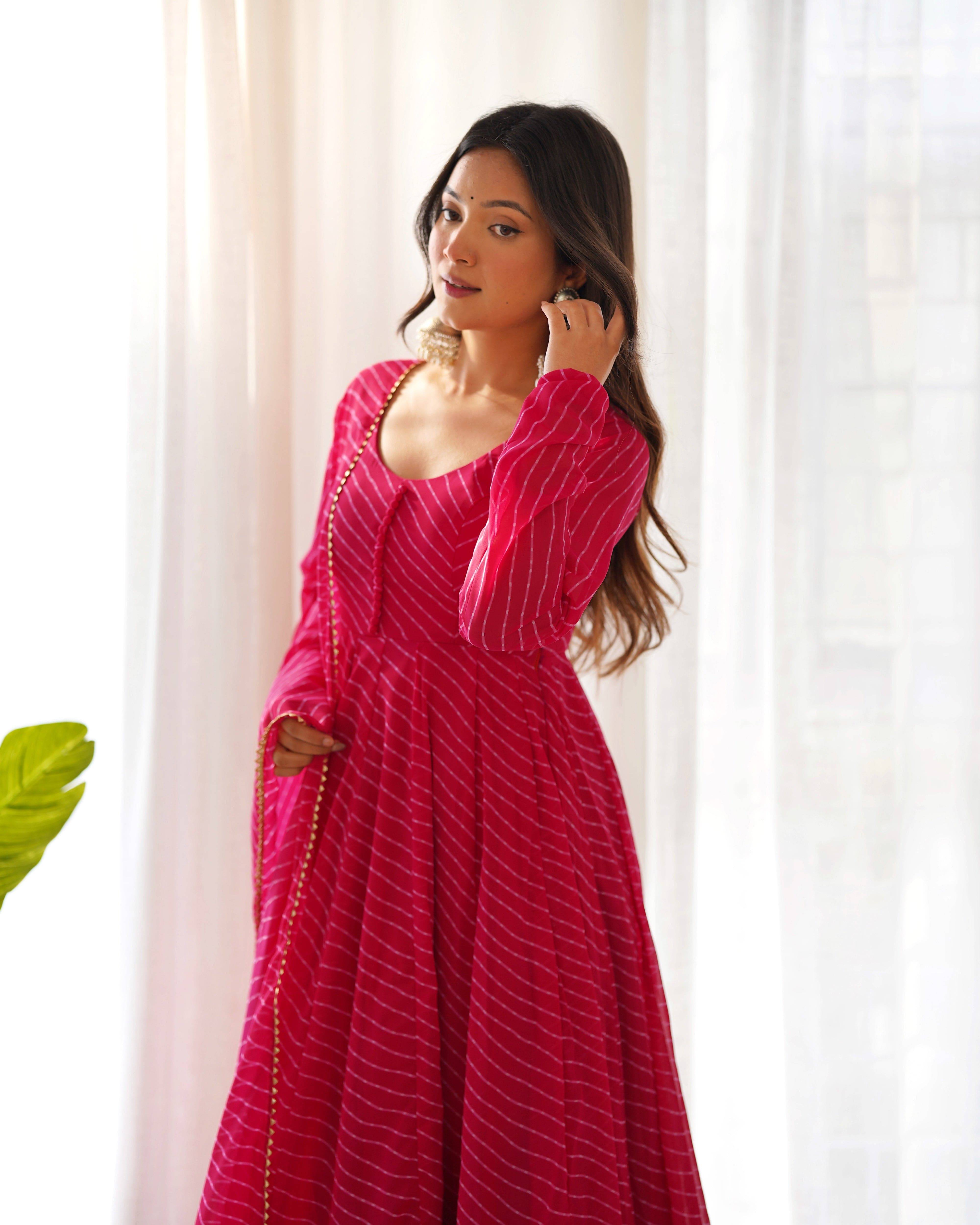 Splendid Faux Georgette Printed Fully Stitched Anarkali Pant Suit - Ethnicwish