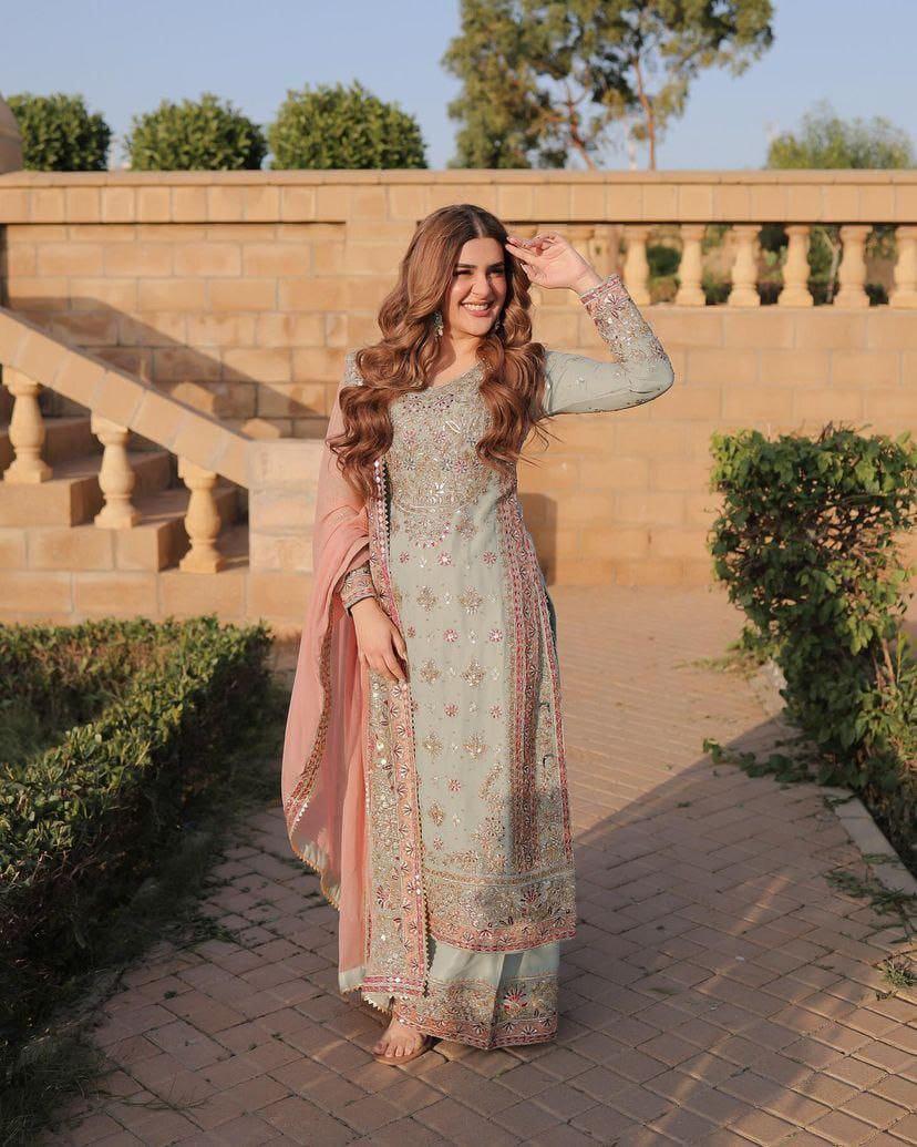 Festive Wear Georgette sharara salwar suit With Dupatta for women