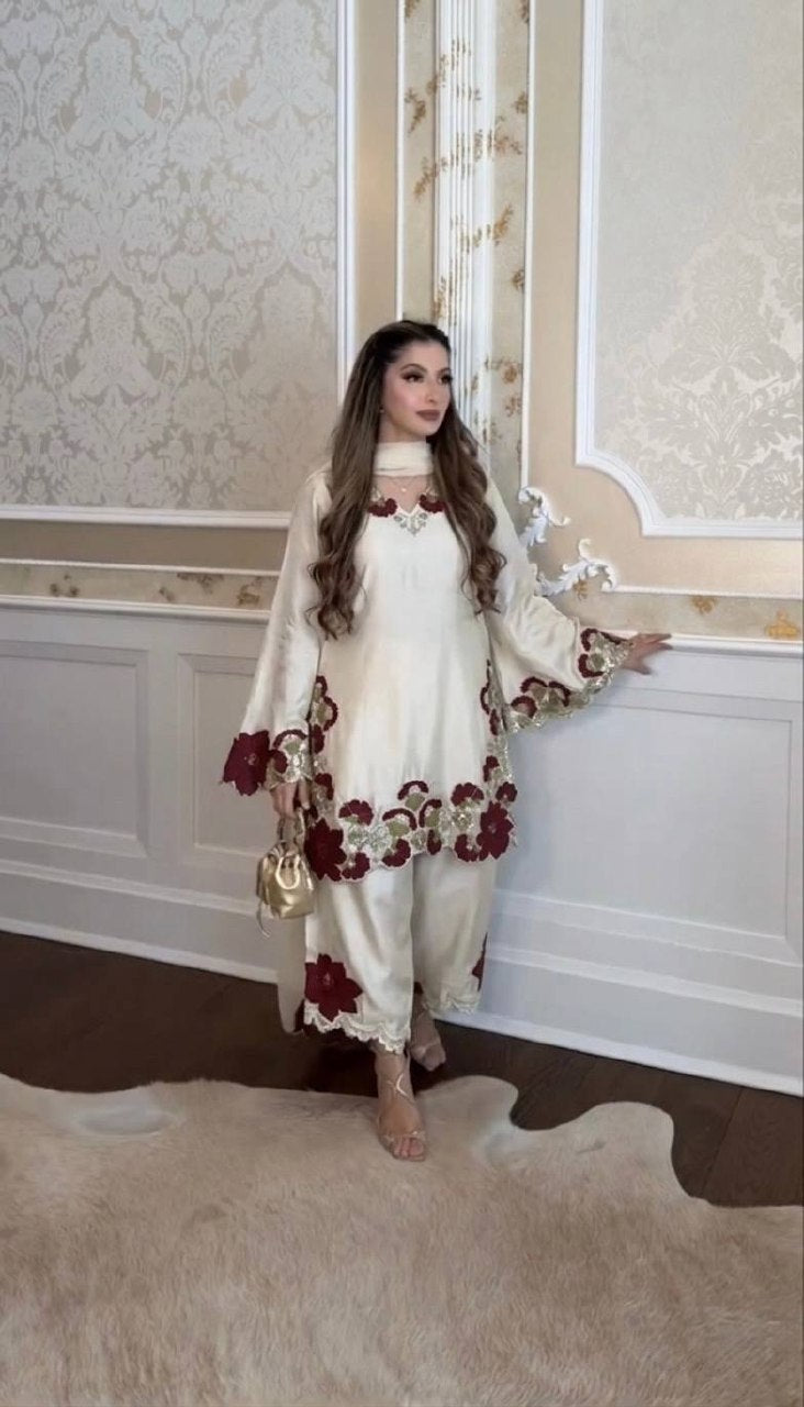 Festive Wear Farshi Salwar Suit Set with Dupatta for Women
