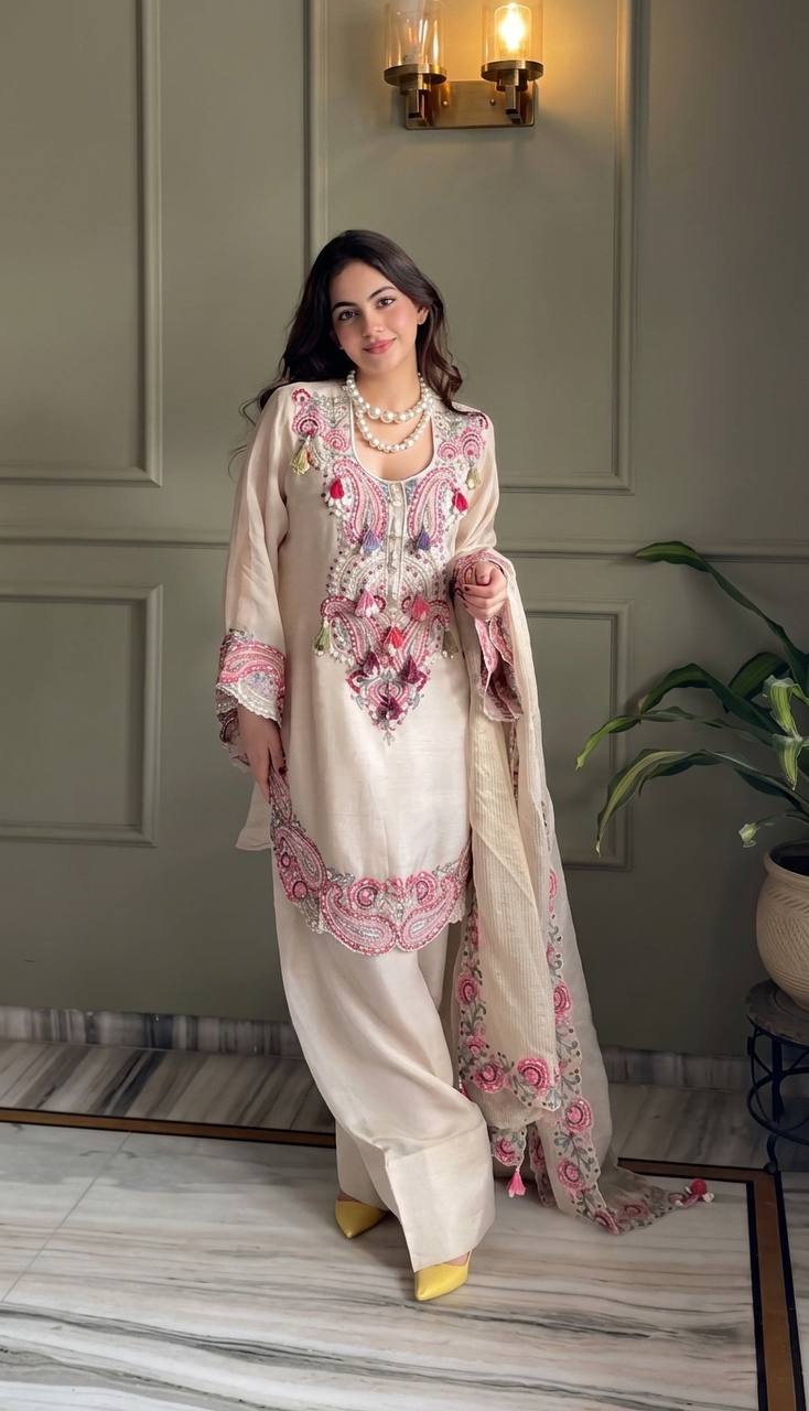 Festive Wear Farshi Palazzo Suit Set with Dupatta Set for Women