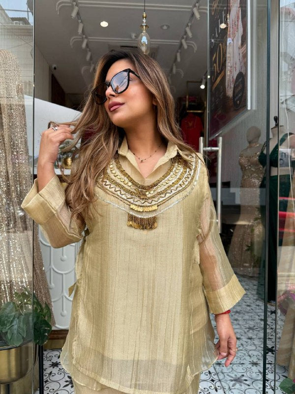 Rakhi Special Salsa Crushed 3-Piece Co-ord Set for Women | Prefect for Festive & Party Wear
