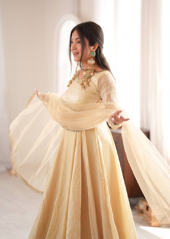 Festive Wear Mirror Work Anarkali Suit Set for Women | Wedding & Party Wear