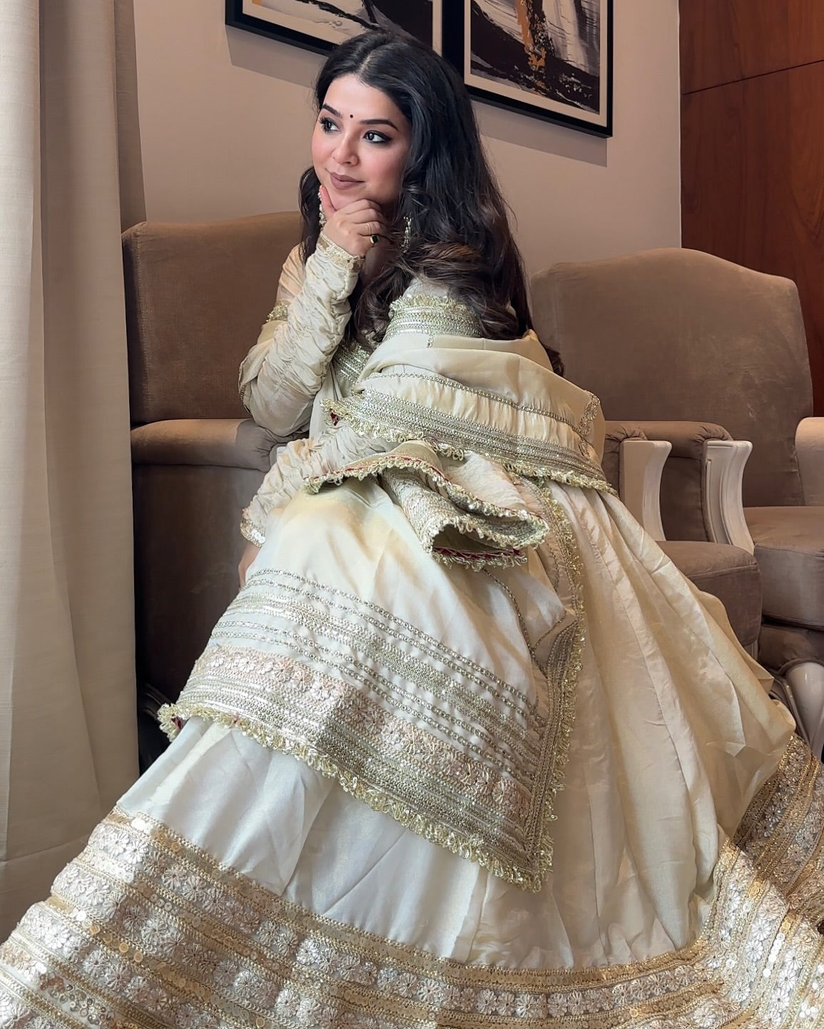 Party Wear Trending Off White Anarkali Suit Set For Women | Designer Anarkali suit Set For Women