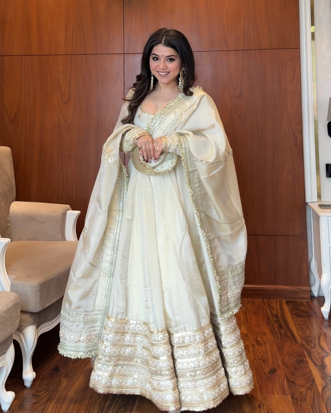 Party Wear Trending Off White Anarkali Suit Set For Women | Designer Anarkali suit Set For Women